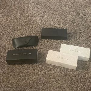 Set of sunglasses boxes.